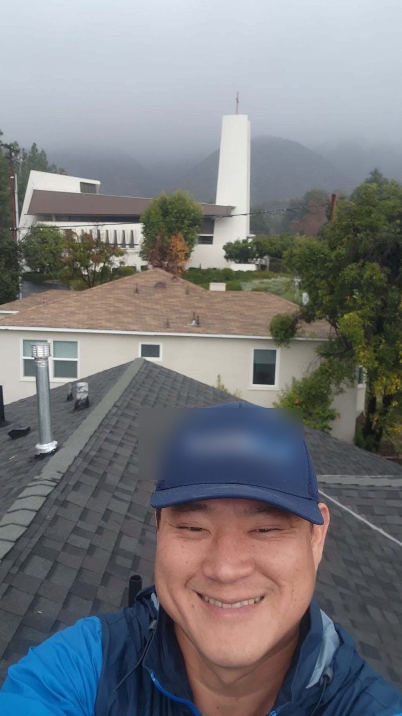 Early morning rooftop evaluation